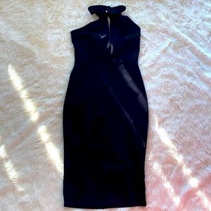 Akira black halter dress L but fits like a size M